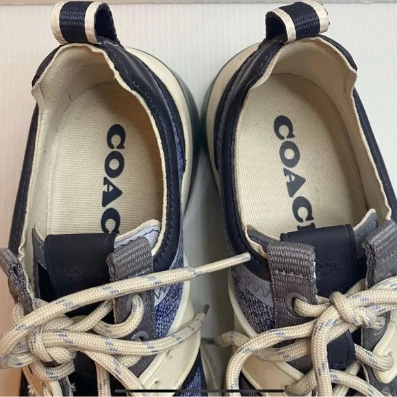 Coach Navy and Cream Athletic Shoes - Picture 2 of 8